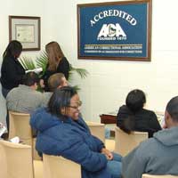 Accredited Sign Waiting Area